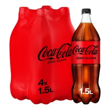 Coca Cola Zero 1,5 Liter Pet Fles Tray 4 Stuks