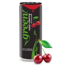 Green Sour Cherry Blikjes 33cl Tray 24 Stuks (0% Suiker)