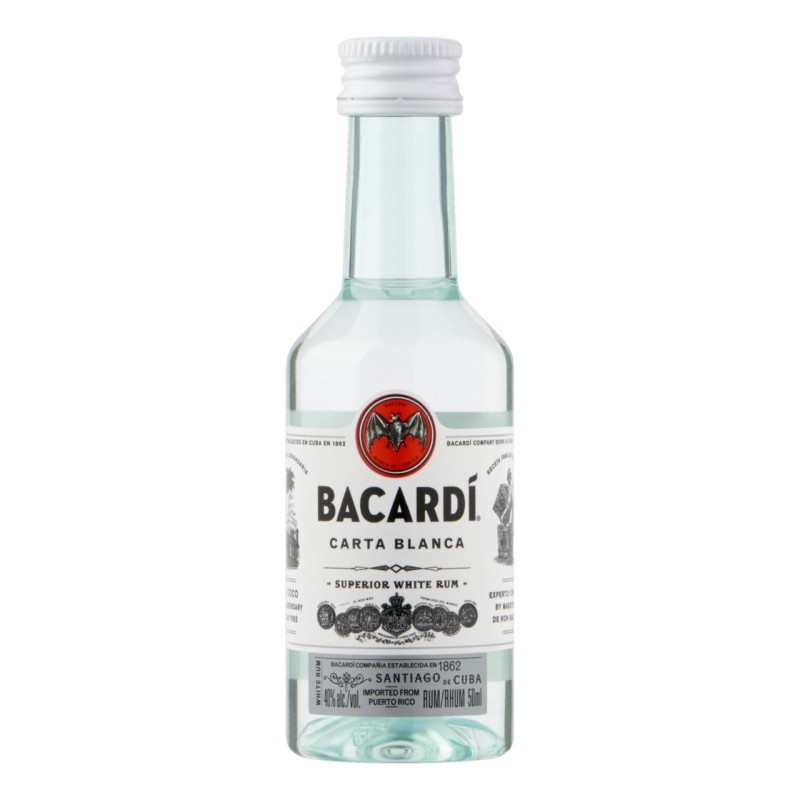 Bacardi Carta Blanca Miniatuur fles 5cl x 10 PRIJS 14,00 | Kopen, Bestellen Aanbieding Goedkoopdrank.nl