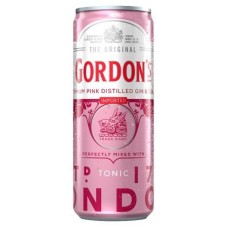 Gordon's Pink Gin met Tonic Blikjes 25cl Tray 12 Stuks