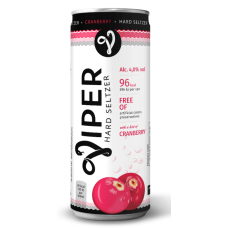 Viper Hard Seltzer Cranberry Blikjes 33cl Tray 12 Stuks