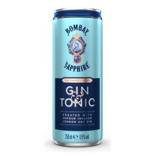 Bombay Sapphire Gin Tonic Blikjes, Tray 12x25cl
