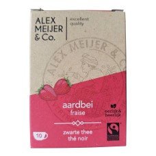 Alex Meijer Aardbeien Thee Zakjes 1,5 gram 6 Pakken van 10 Stuks