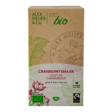 Alex Meijer Groen Cranberry BIO Thee Zakjes Pakje 20 stuks x 2 gram