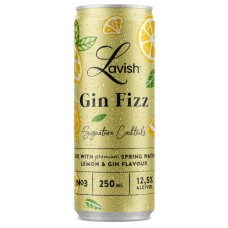 Lavish Gin Fizz Blikjes 25cl Tray 24 Stuks