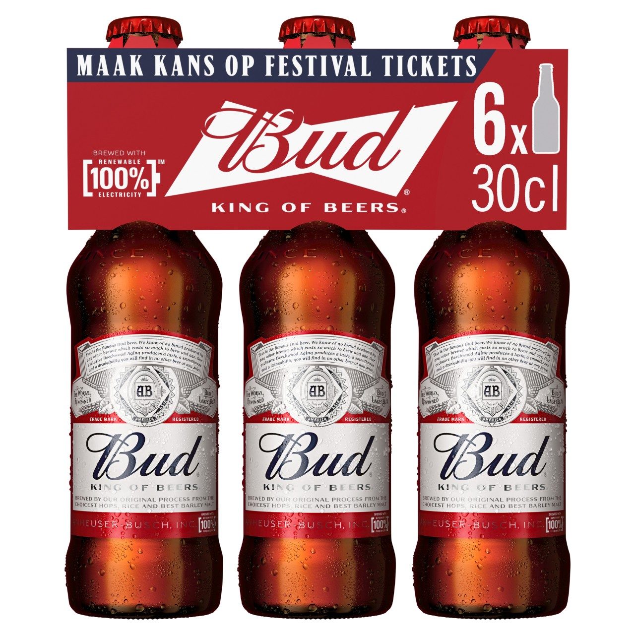 Budweiser Bier Flesje 30cl Krat 24 Stuks, foto 2 van 2