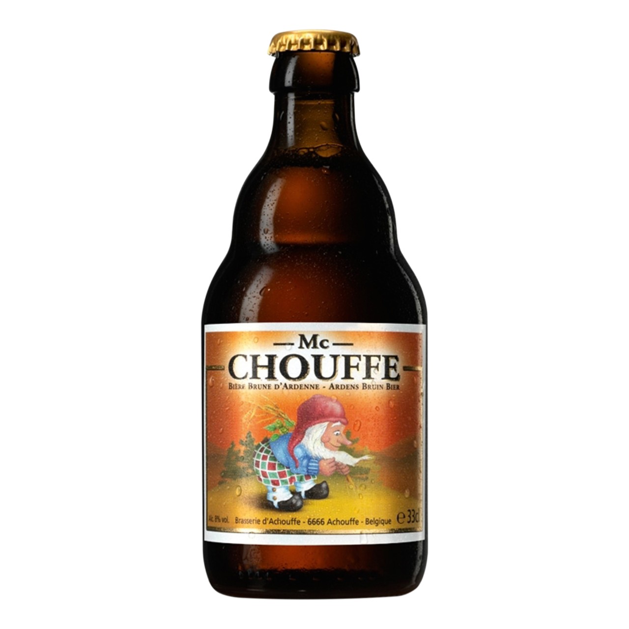 MC Chouffe Bier Flesjes 33cl Krat 24 Stuks – donker Belgisch speciaalbier met karamel en mout
