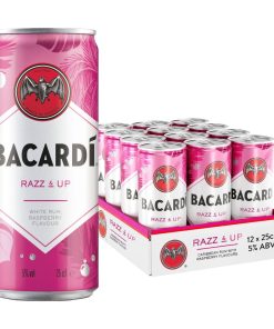 Bacardi Razz Up Blikjes 25cl – tray van 12 ready-to-drink mixdrankjes