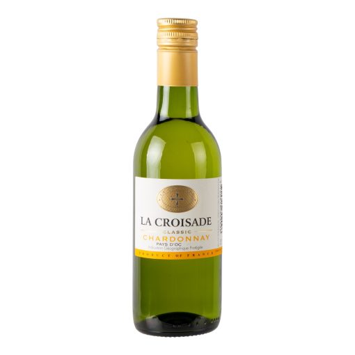 kleine-flesjes-Droge-Witte-Wijn-25cl-La-Croisade-Chardonnay