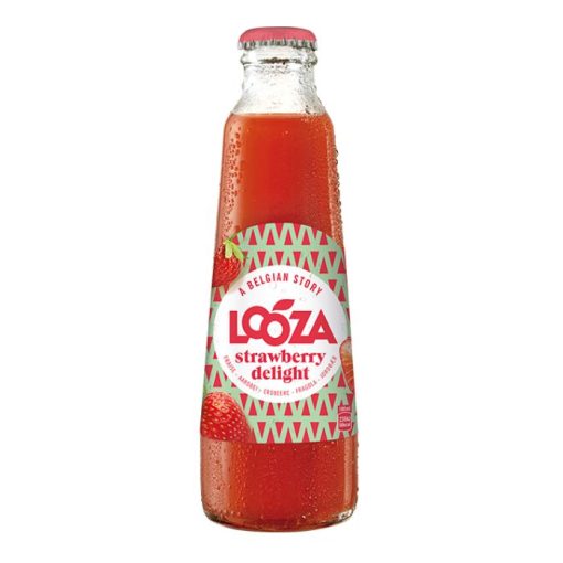 Looza Aardbeien flesjes 20cl in kratje 24 stuks