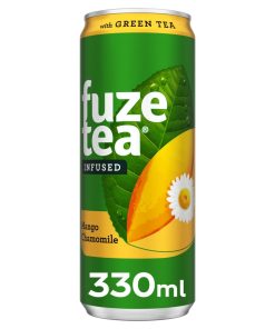 Fuze Tea Mango Chamomile Ice Tea Blikjes 33cl Tray 24 Stuks – zachte, tropische ijsthee met mango en kamille