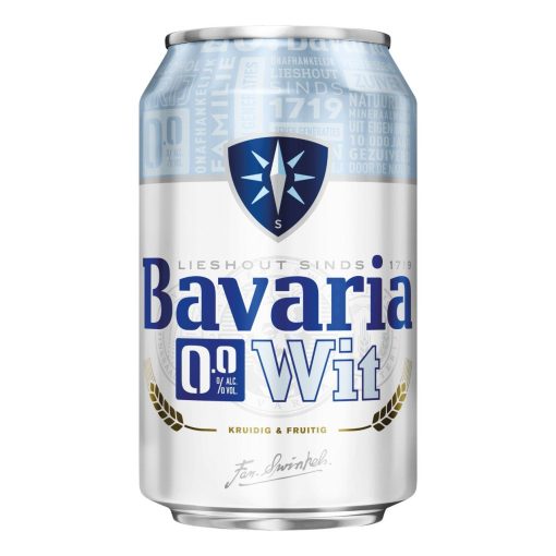 Bavaria Wit 0.0 Blikjes 33cl Alcoholvrij Tray 24 Stuks