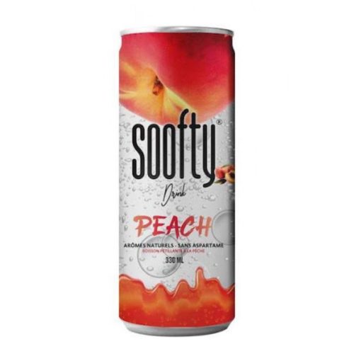 Soofty Drink Peach Blikjes 33cl Tray 24 Stuks