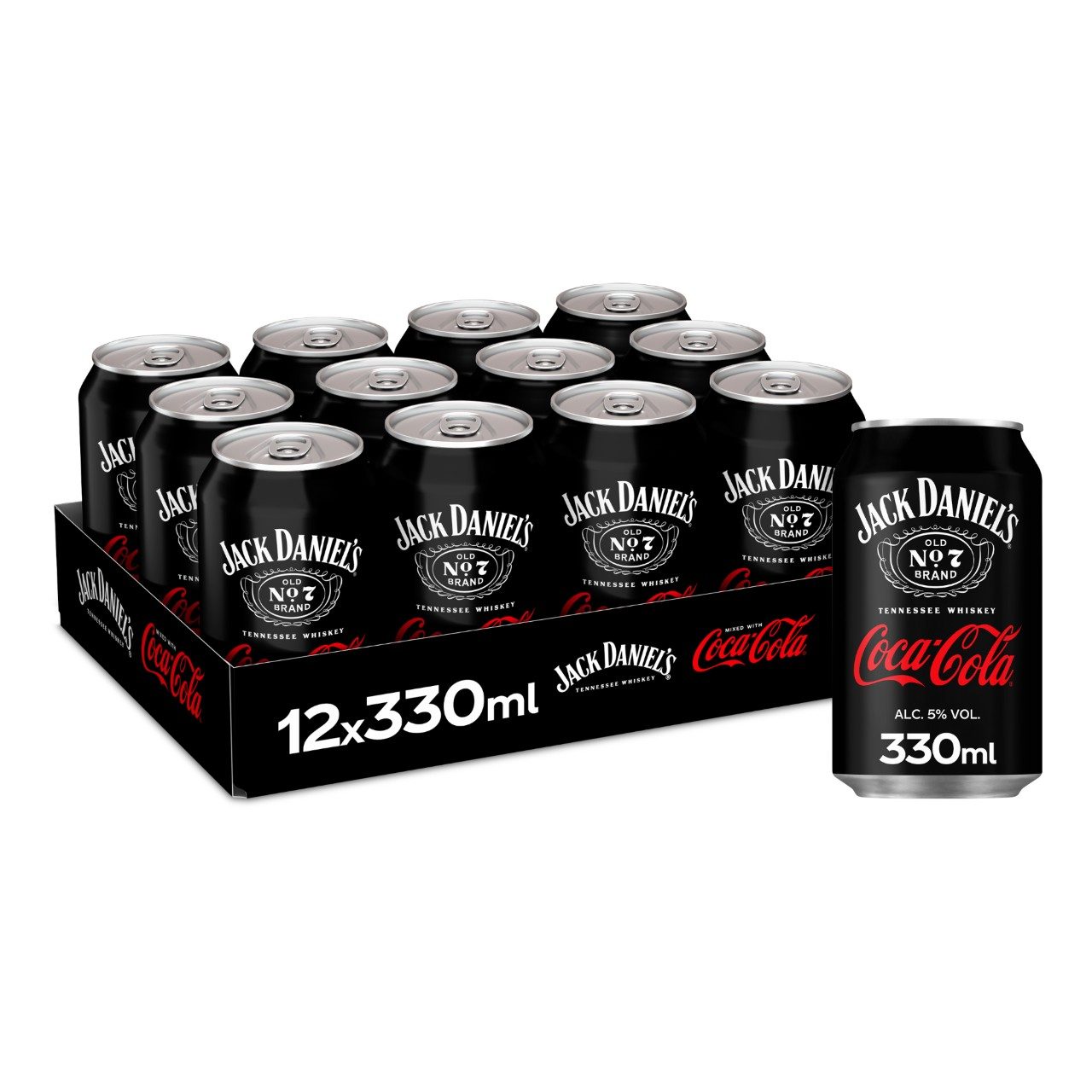 Jack Daniel’s Whisky met Cola 33cl Blikjes Tray 12 Stuks