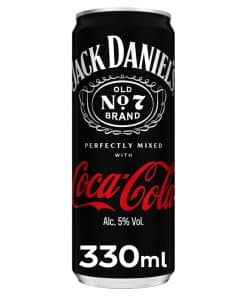 Jack Daniel’s Whisky met Cola 33cl Blikjes Tray 12 Stuks – klassieke mix van whisky en cola
