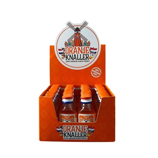 Oranje Knaller Shotjes Plastic 2cl Flesjes Doos 40 Stuks