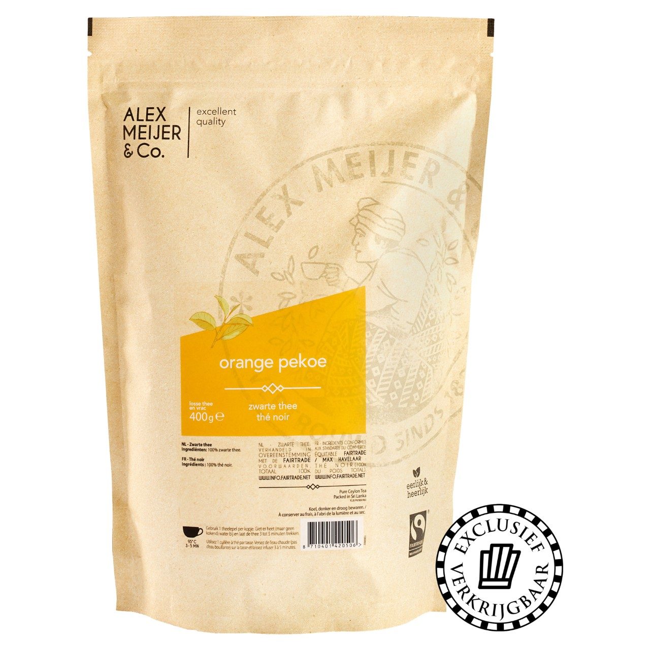 Alex Meijer Thee Los Ceylon Orange Pekoe Zak 400 Gram losse zwarte thee
