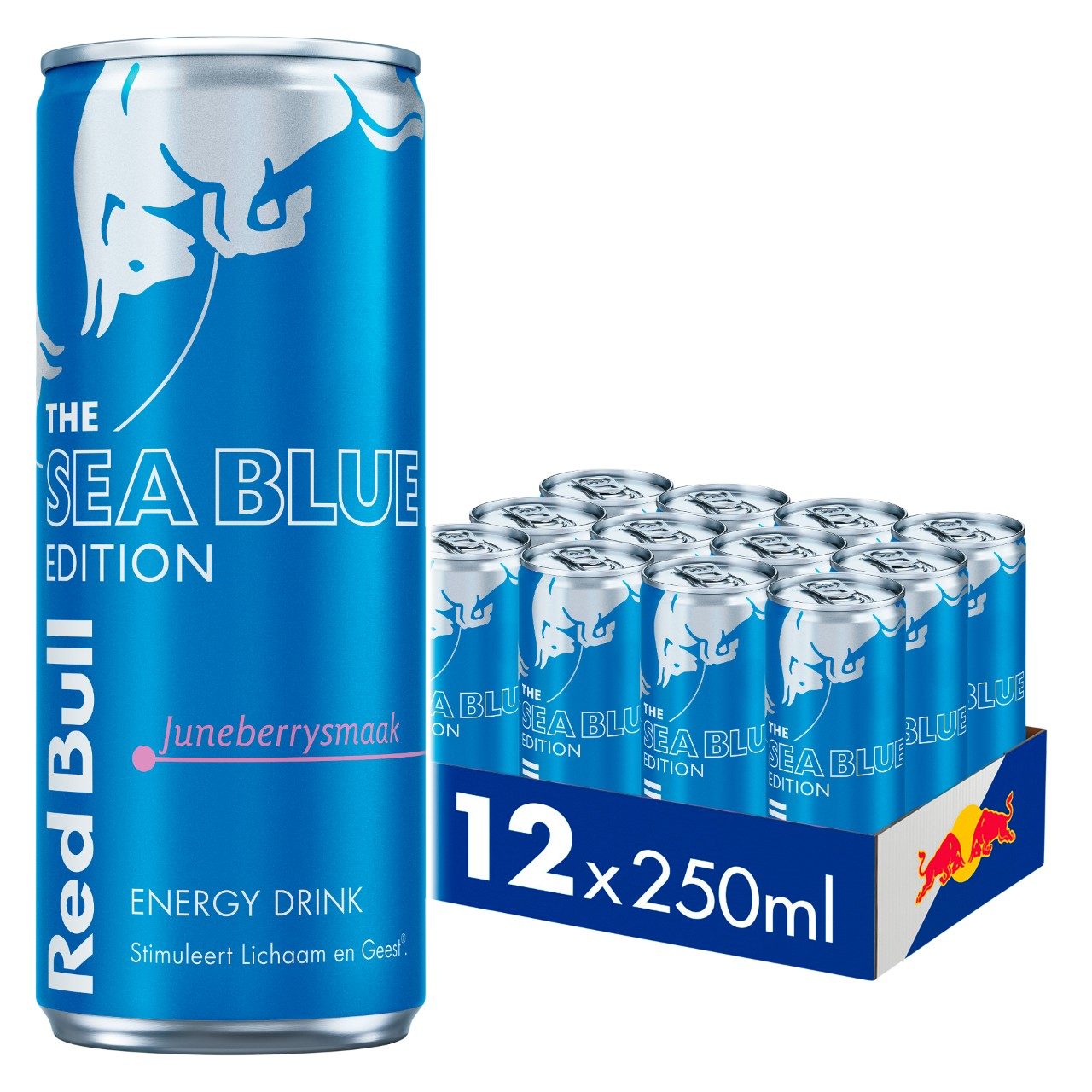 Red Bull Sea Blue Edition Blikjes 25cl Tray 12 Stuks, foto 2 van 2