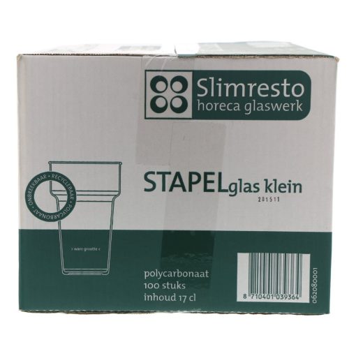 Wijnglas - Stapelglas kunststof 17cl Doos 100 Stuks