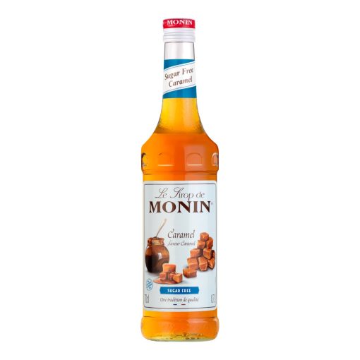 Monin Caramel Suikervrij Siroop 70cl – suikervrije karamelsiroop voor koffie