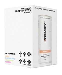 RCVRY Electrolyte Variety Pack – 24 blikjes van 25cl in vier smaken, suikervrij en zonder prik