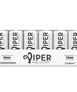 Tray met 12 Viper Lime Hard Seltzer blikjes van 25cl