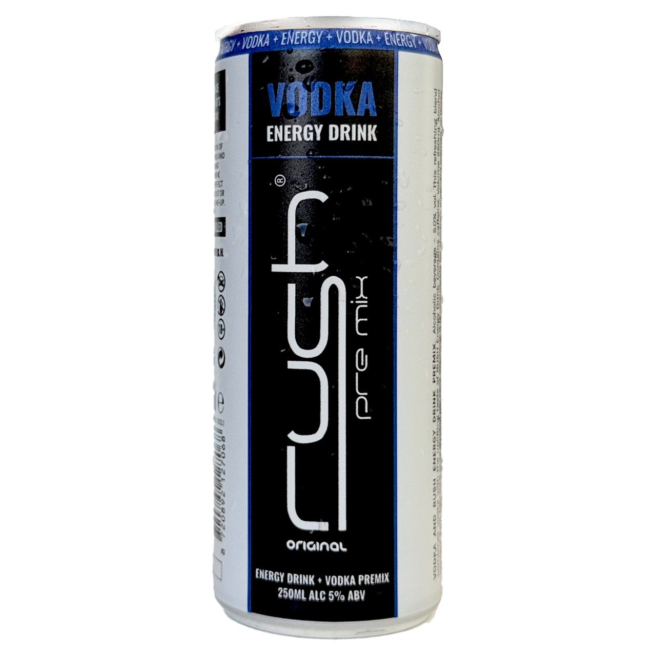 Rush Energy Vodka Blikjes 25cl Tray 12 Stuks – goedkoopdrank.nl