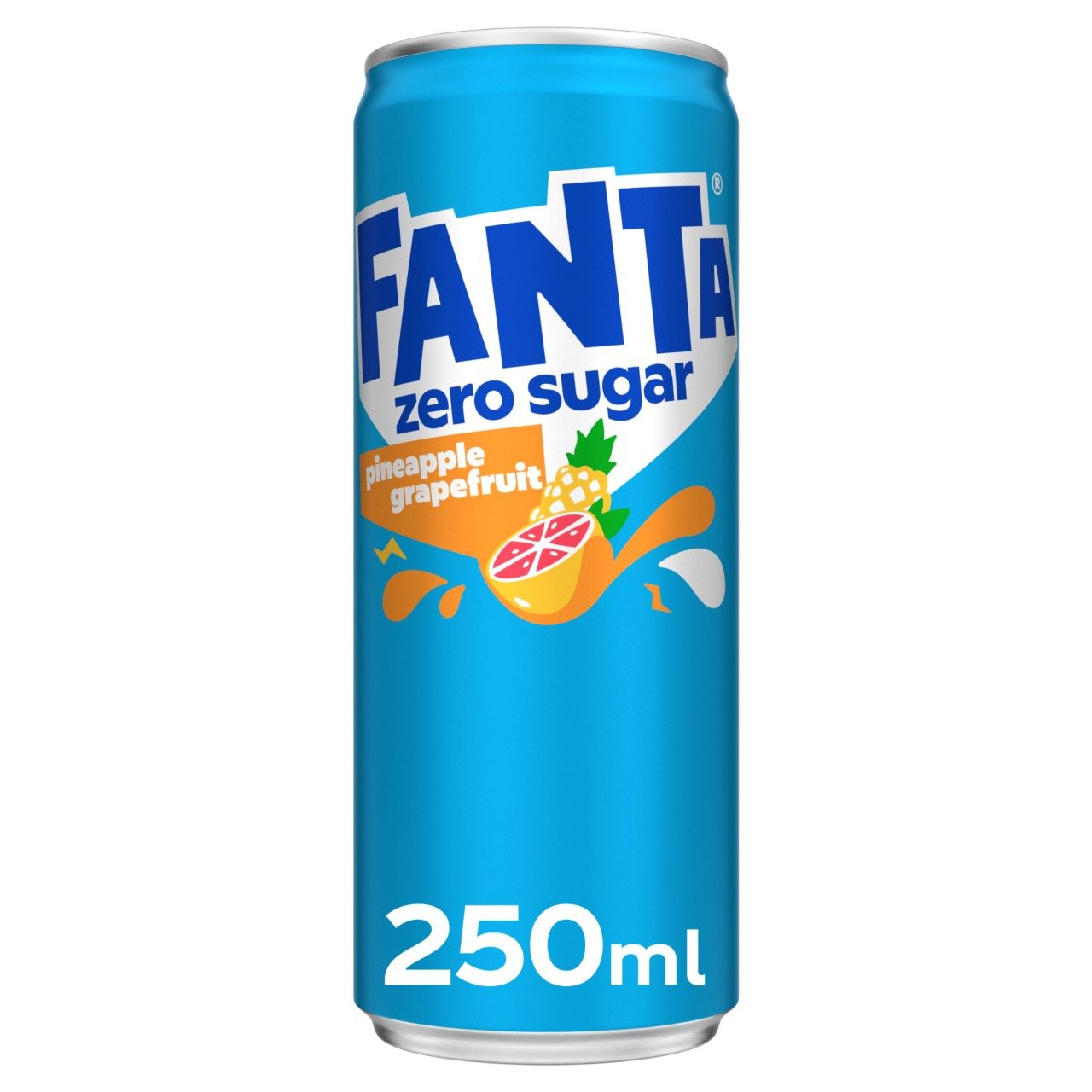 Fanta Pineapple Grapefruit Zero Sugar Blikjes 25cl Tray 12 Stuks