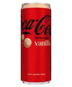 Coca Cola Vanilla ZERO blikjes 33cl tray 24 stuks