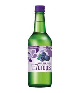 7 Drops Soju Bosbessen 360ml Koreaanse fruitsoju fles