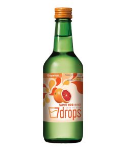 7 Drops Soju Grapefruit 360ml Koreaanse fruitsoju fles