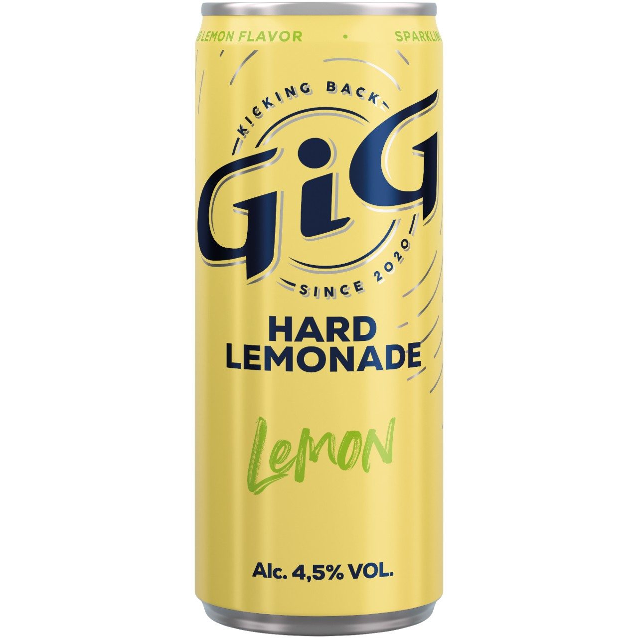 GIG Hard Lemonade Lemon 25cl hard seltzer blikjes tray 12 stuks