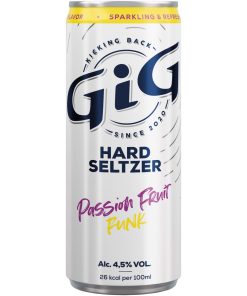 GiG Passionfruit Hard Seltzer 25cl hard seltzer blikjes tray 12 stuks