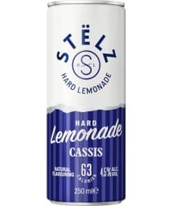 Stëlz Hard Lemonade Cassis Blikjes 25cl Tray 12 Stuks