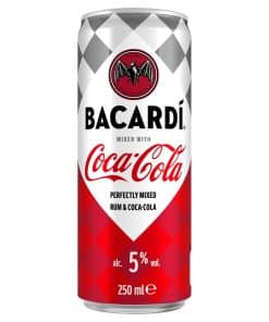 Bacardi Coca Cola Blikjes 25cl Tray 12 Stuks