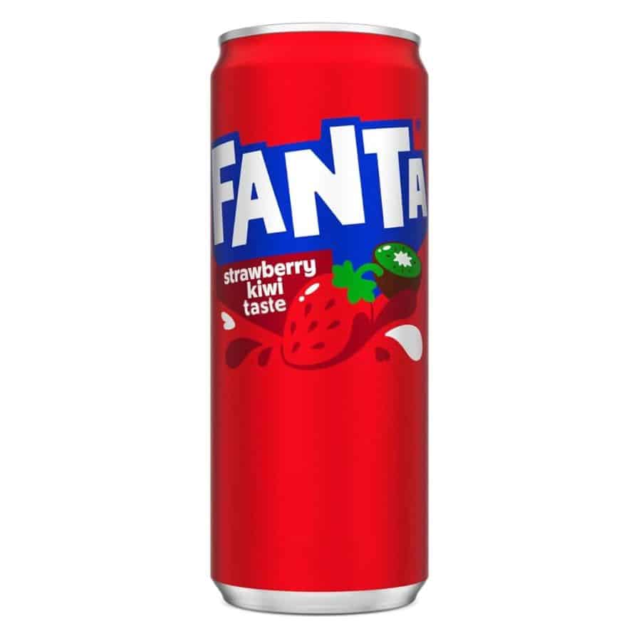 Fanta Strawberry Kiwi Blikjes 33cl Sleek Tray 24 Stuks (NL)