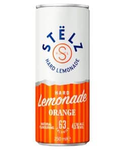 Stëlz Hard Lemonade Orange Blikjes 25cl Tray 12 Stuks