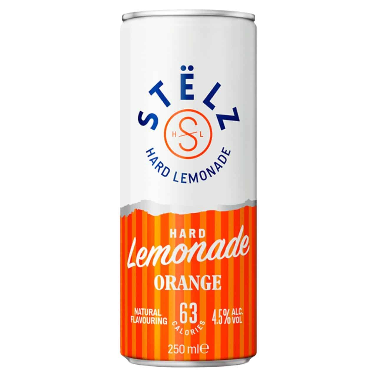 Stelz Hard Lemonade Orange Blikjes 25cl Tray 12 Stuks – Hard Seltser