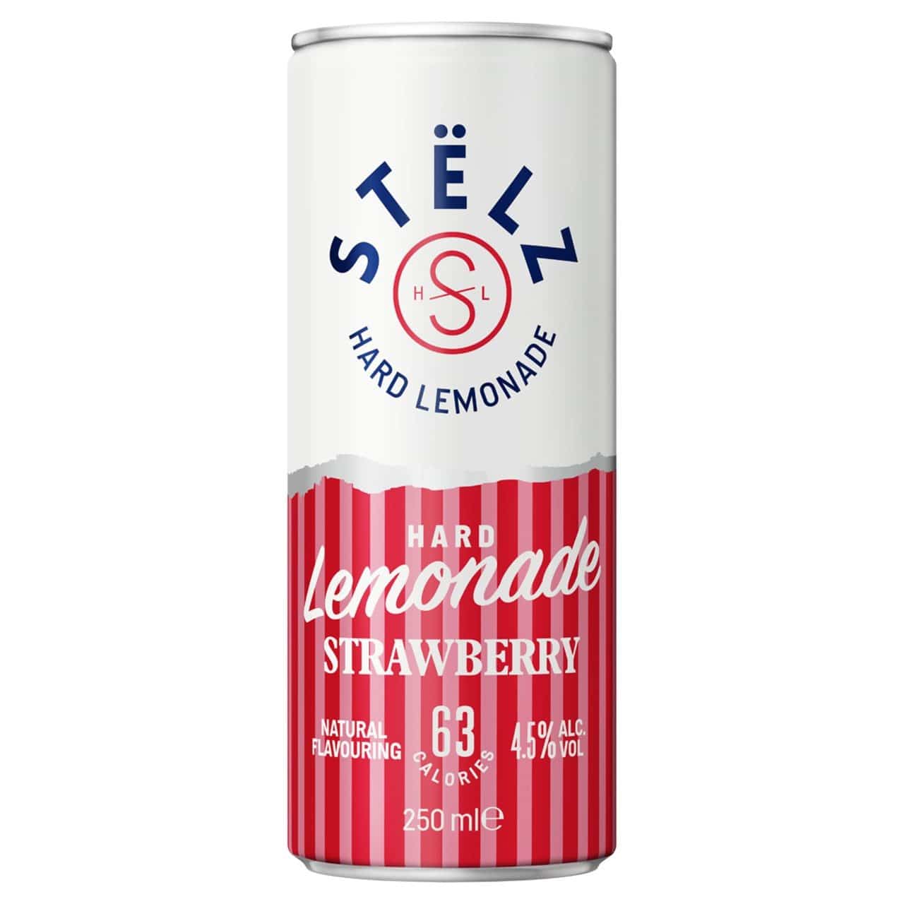 Stelz Hard Lemonade Strawberry Blikjes 25cl Tray 12 Stuks – Hard Seltser