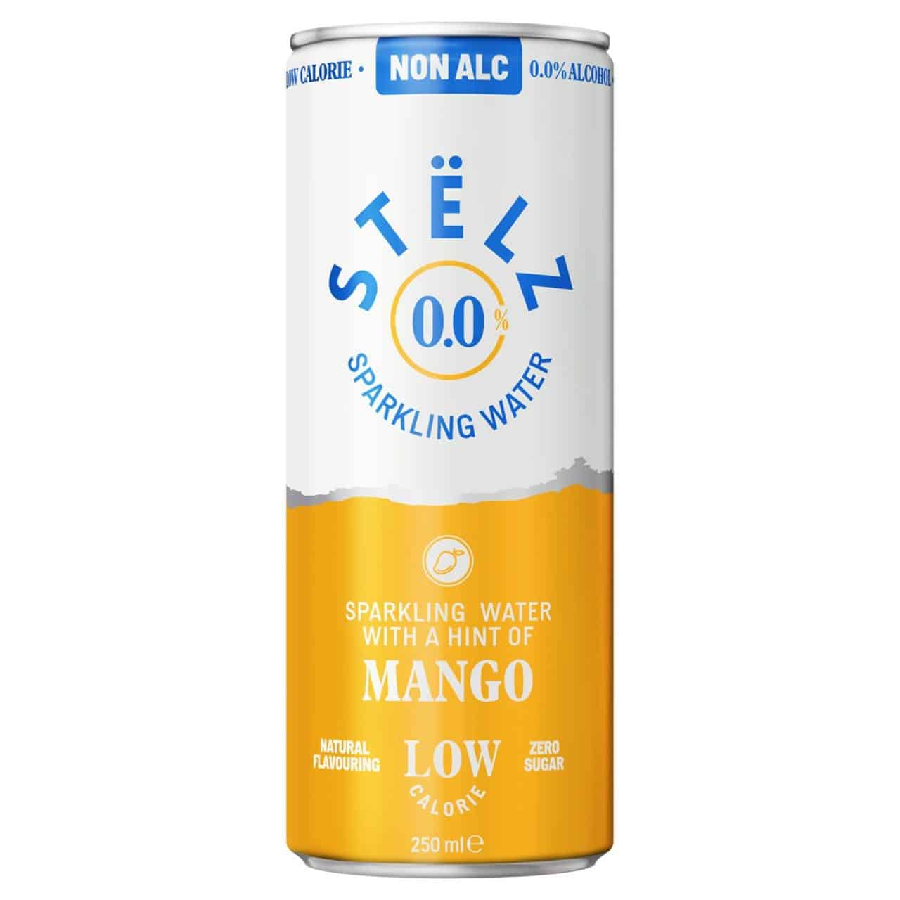 Stelz Mango 0.0% Blikjes 25cl Tray 12 Stuks – Hard Seltser Alcoholvrij!