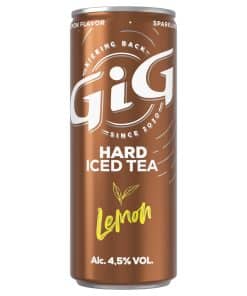 GIG Hard Iced Tea Lemon Hard Seltzer 25cl Blikjes Tray 12 Stuks
