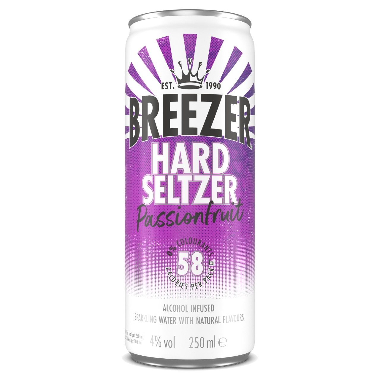 Bacardi Breezer Hard Seltzer Passionfruit Blikjes 25cl Tray 12 Stuks