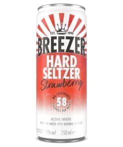 Bacardi Breezer Hard Seltzer Strawberry Blikjes 25cl Tray 12 Stuks