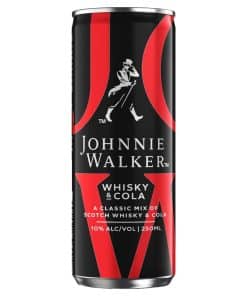 Johnnie Walker Whisky & Cola Blikje 25cl Tray 12 Stuks