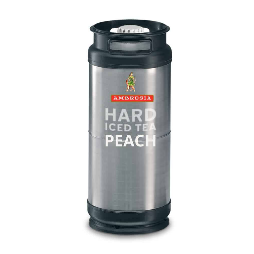 Ambrosia Hard Seltzer Iced Peach 20 liter aluminium vat met bajonetkoppeling