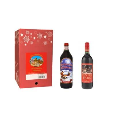 Glühwein 10 liter Bag in Box pakken, flessen en alcoholvrije glühwein 0.0 voor kerstmarkten, ijsbanen en winterevenementen